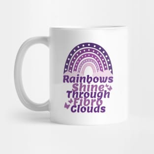 Rainbows Shine Through Fibro Clouds Boho Positivity Mug